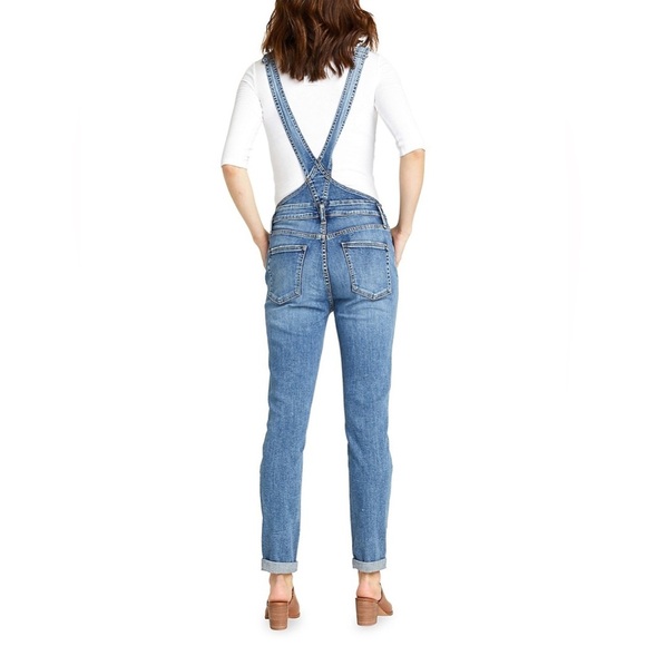 Silver Jeans Co. Denim Overalls Size 28 Distressed - Picture 2 of 14